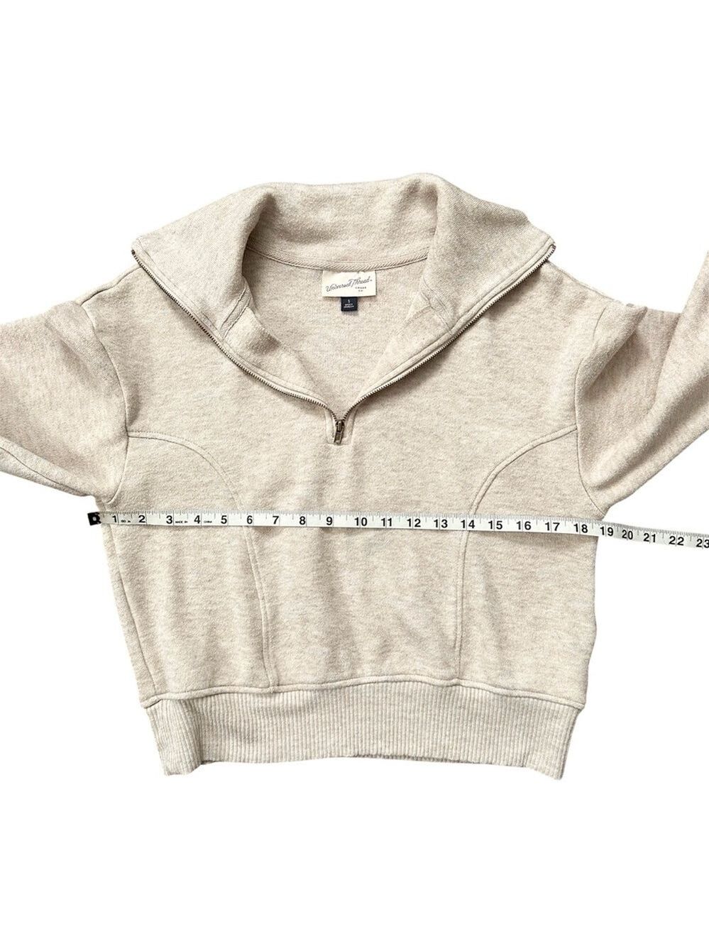 Universal Thread Quarter Zip Pullover Sweater & High Rise Knit Joggers Set Small - Picture 4 of 16